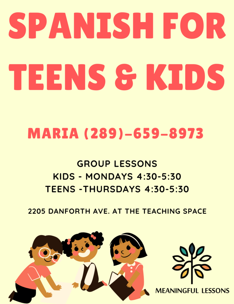 FLYER SPANISH LESSONS FOR TEENS IN TORONTO