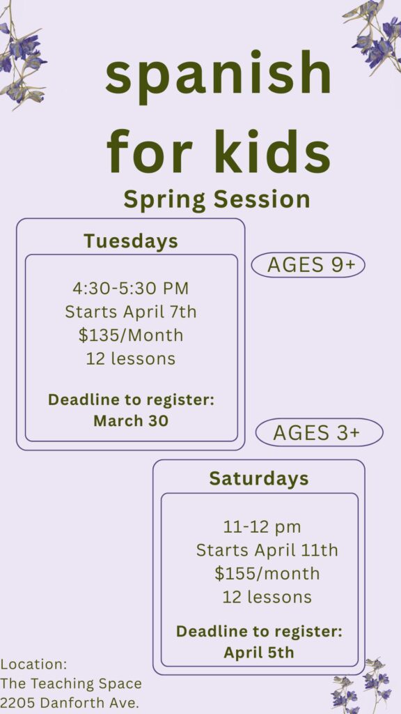 SPAHS FOR KIDS FLYERS, CLASSE SIN TORONTO SCHEDULE